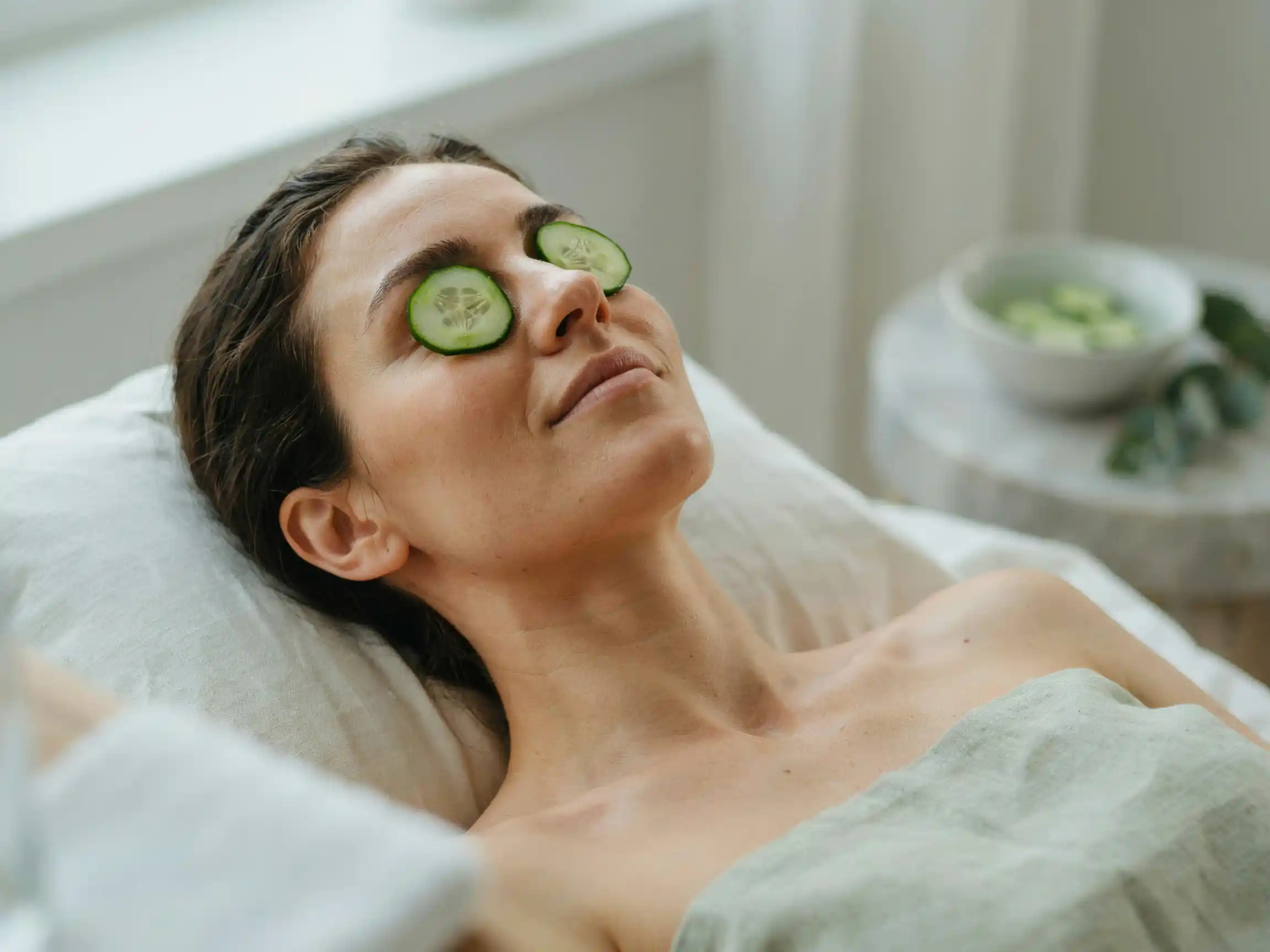 healing eyes cool eye mask, soothe tired eyes cucumber, eye strain screen break.