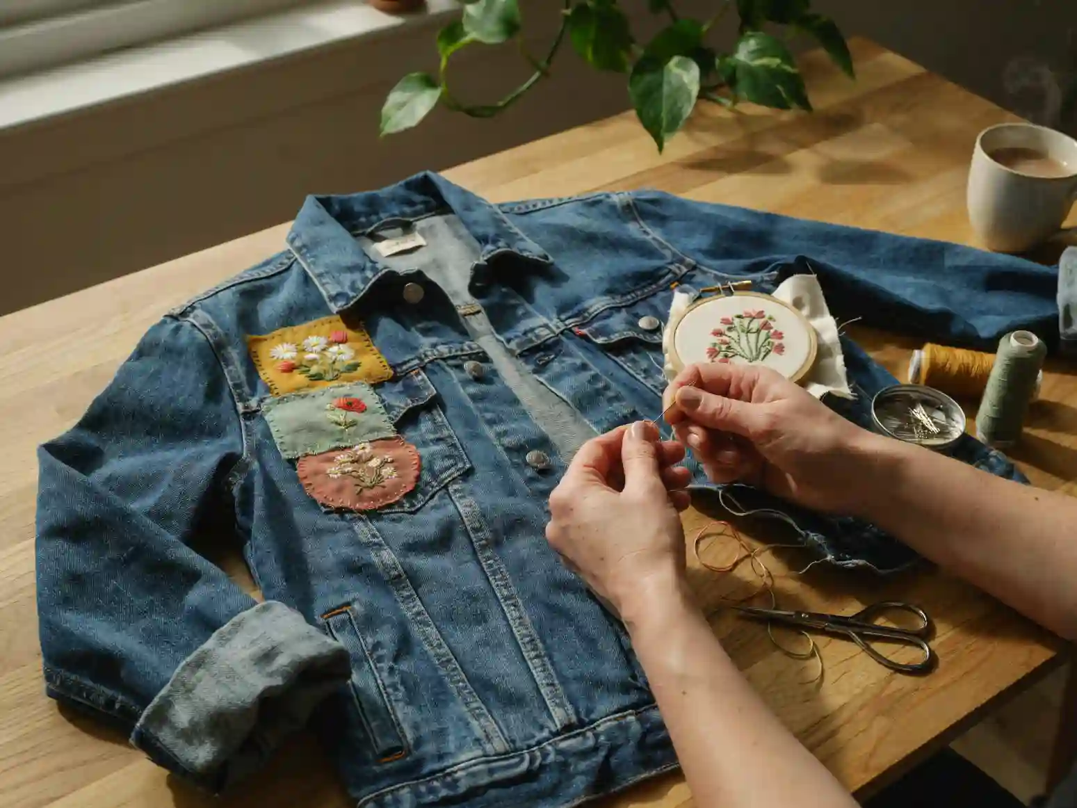ropa upcycle de jean a short, upcycle de camiseta a bolso, teñir ropa upcycle en casa