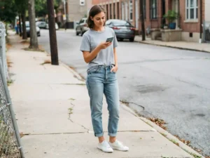 pearlized vans outfit with jeans, pearlized vans outfit dress, how to style pearlized sneakers