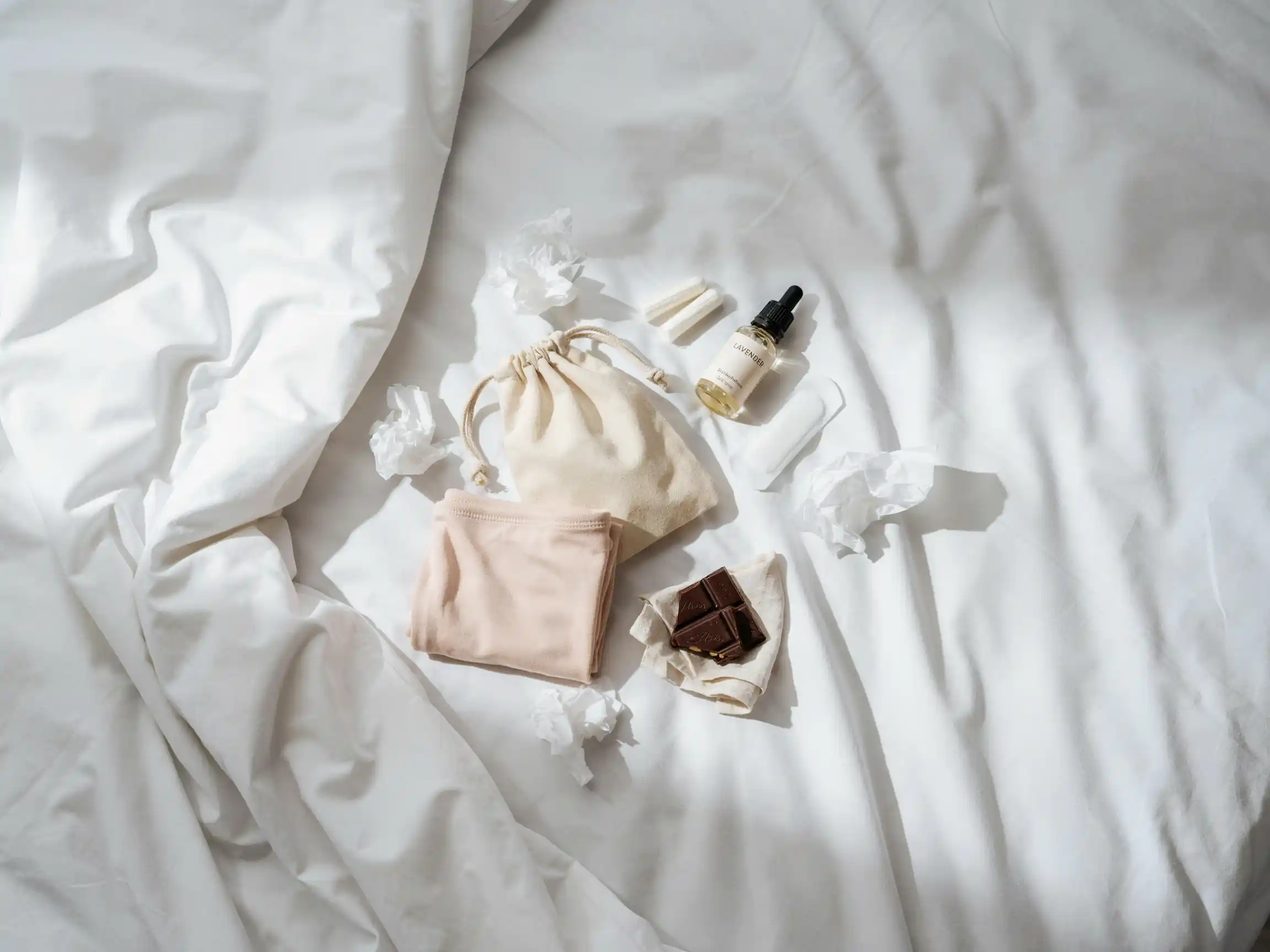 period tips cozy self care, period cramp relief heating pad, period friendly foods
