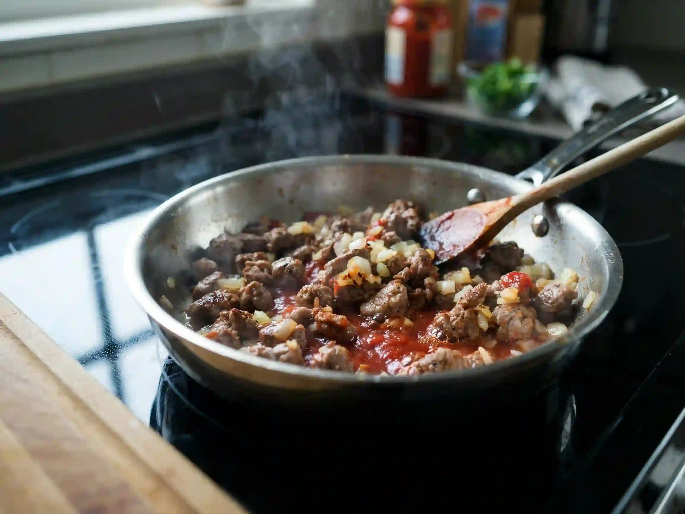 panqueca receita de carne moída, massa de panqueca na frigideira, panqueca gratinada no forno