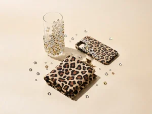 cheetah print bedazzled tumbler, bedazzled cheetah print nails, rhinestone cheetah wall art DIY