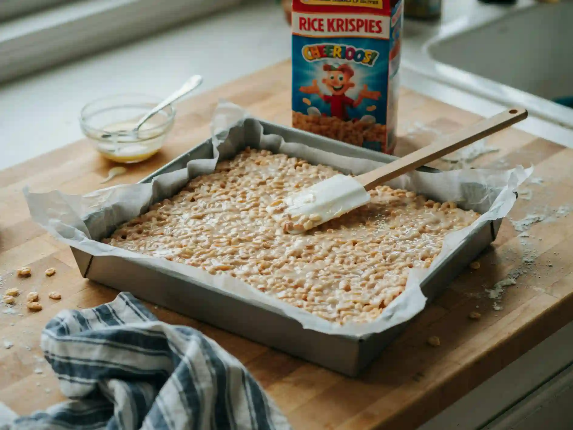 gooey rice krispie treats recipe, rice krispie treats ingredients, chocolate drizzle rice krispie treats