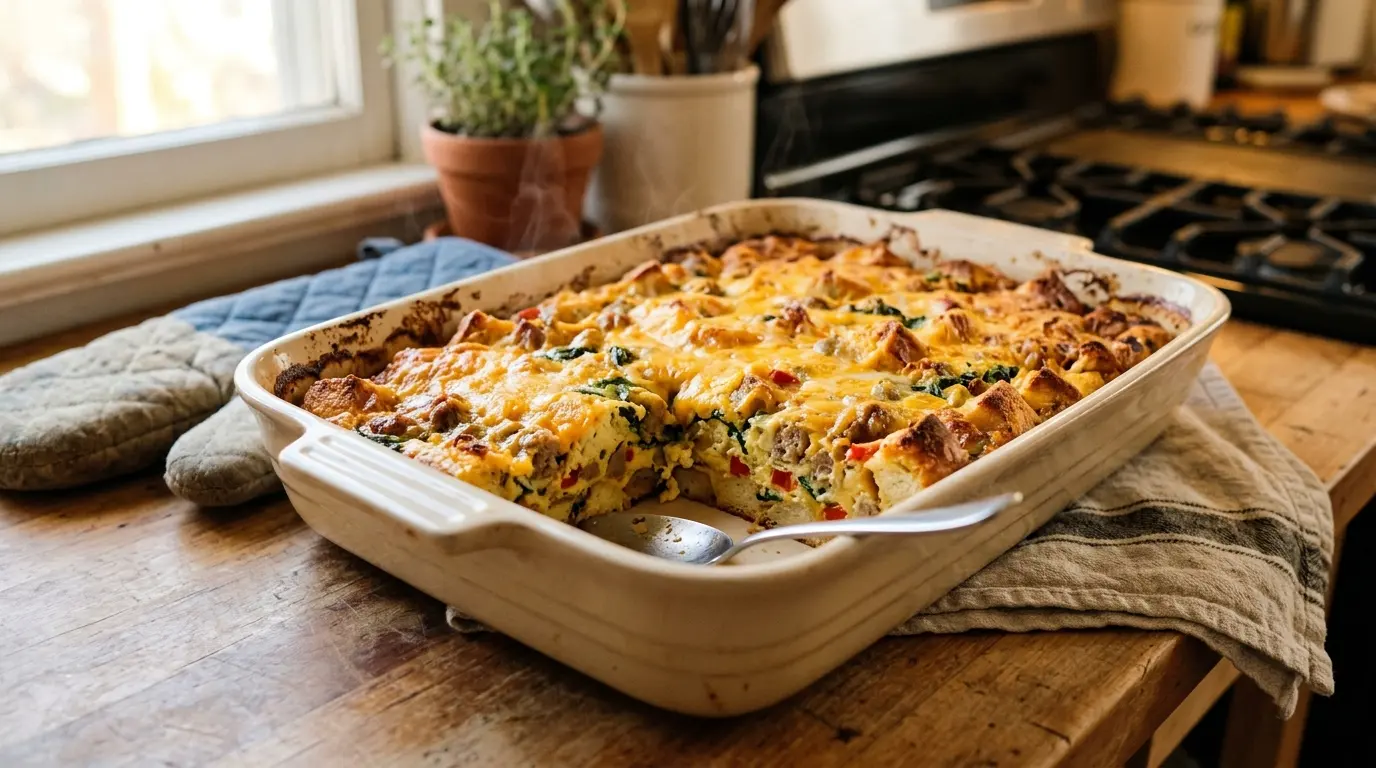 breakfast for a crowd overnight egg bake