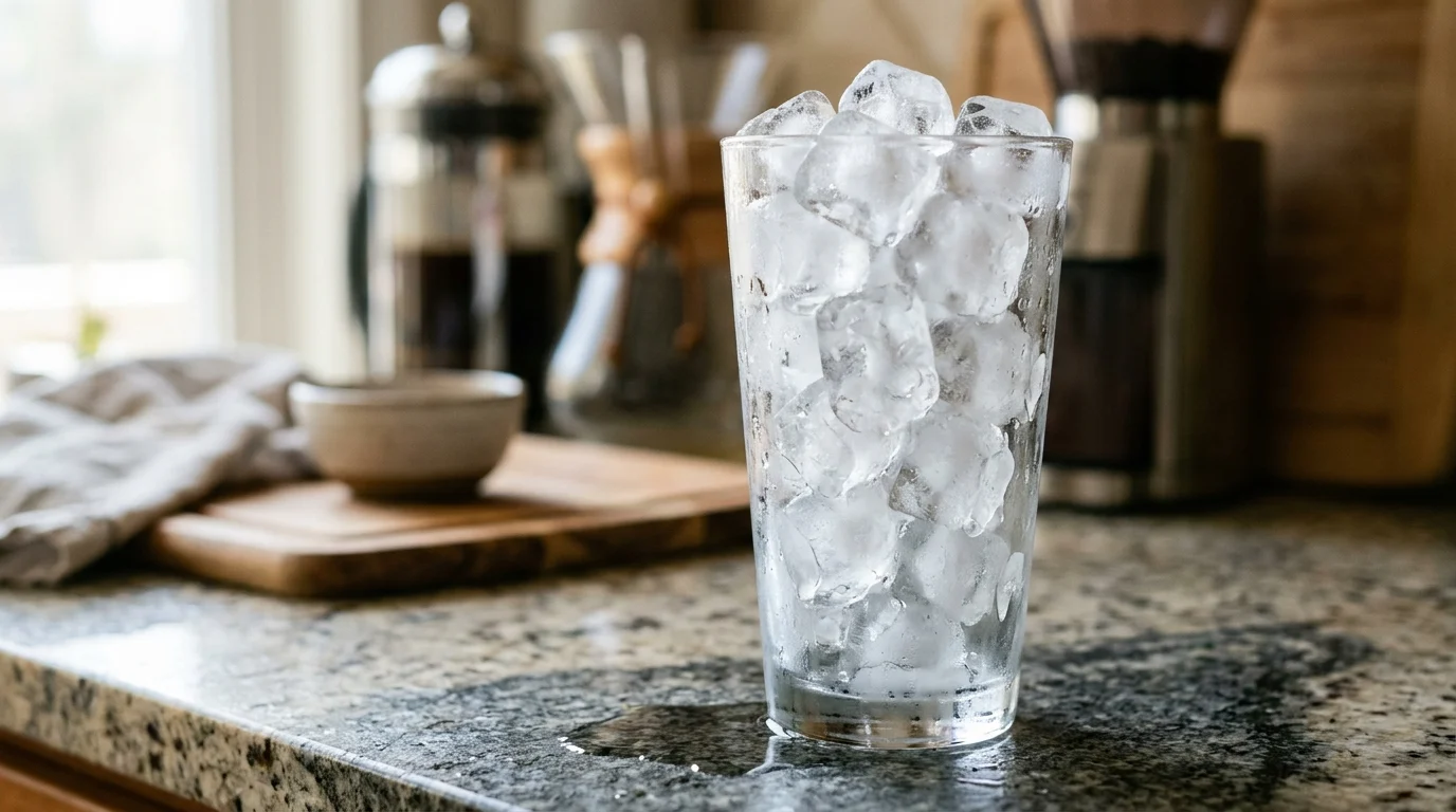 instant coffee iced coffee recipe in a tall glass