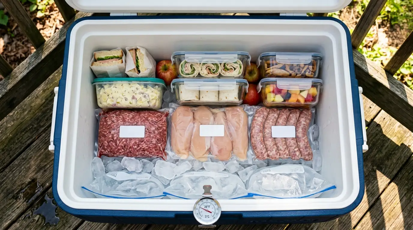 make ahead camping meals frozen flat in
