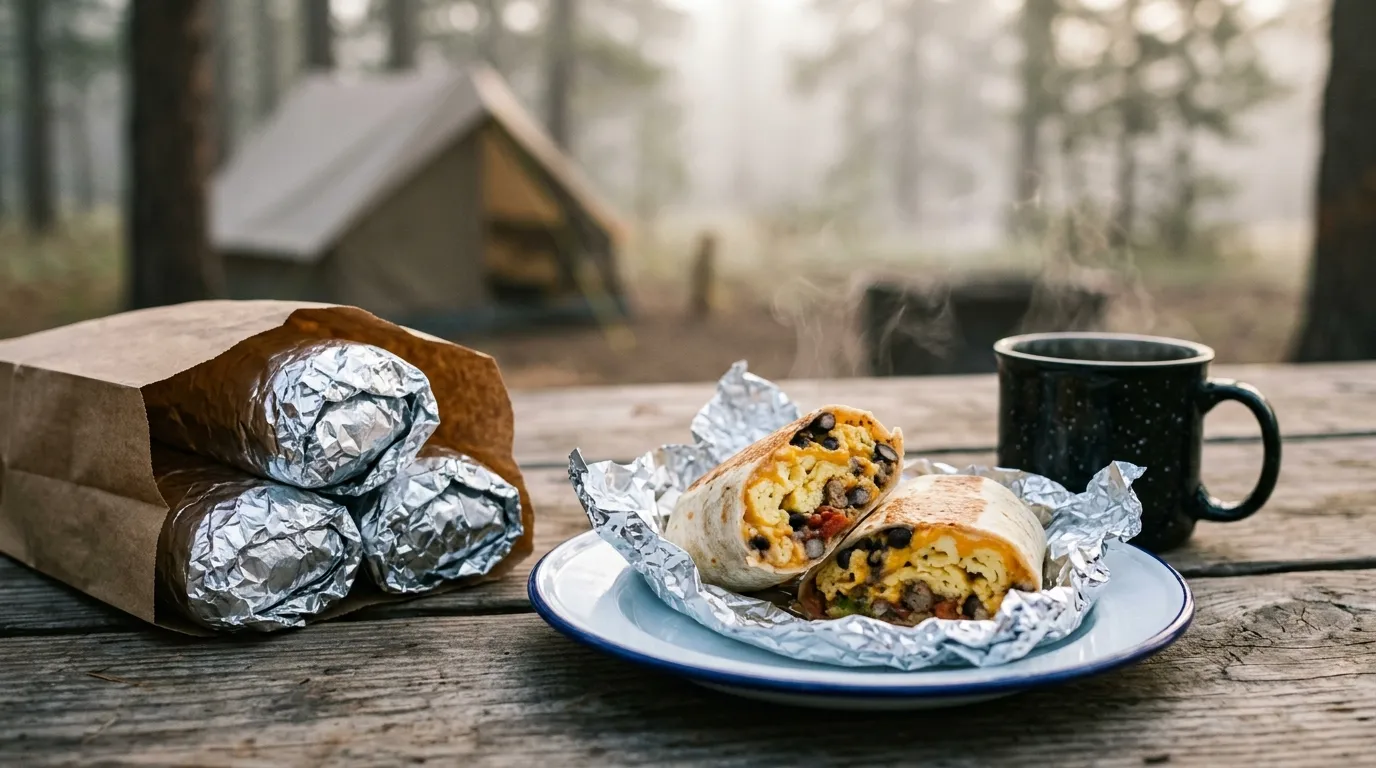 make ahead camping meals frozen flat in
