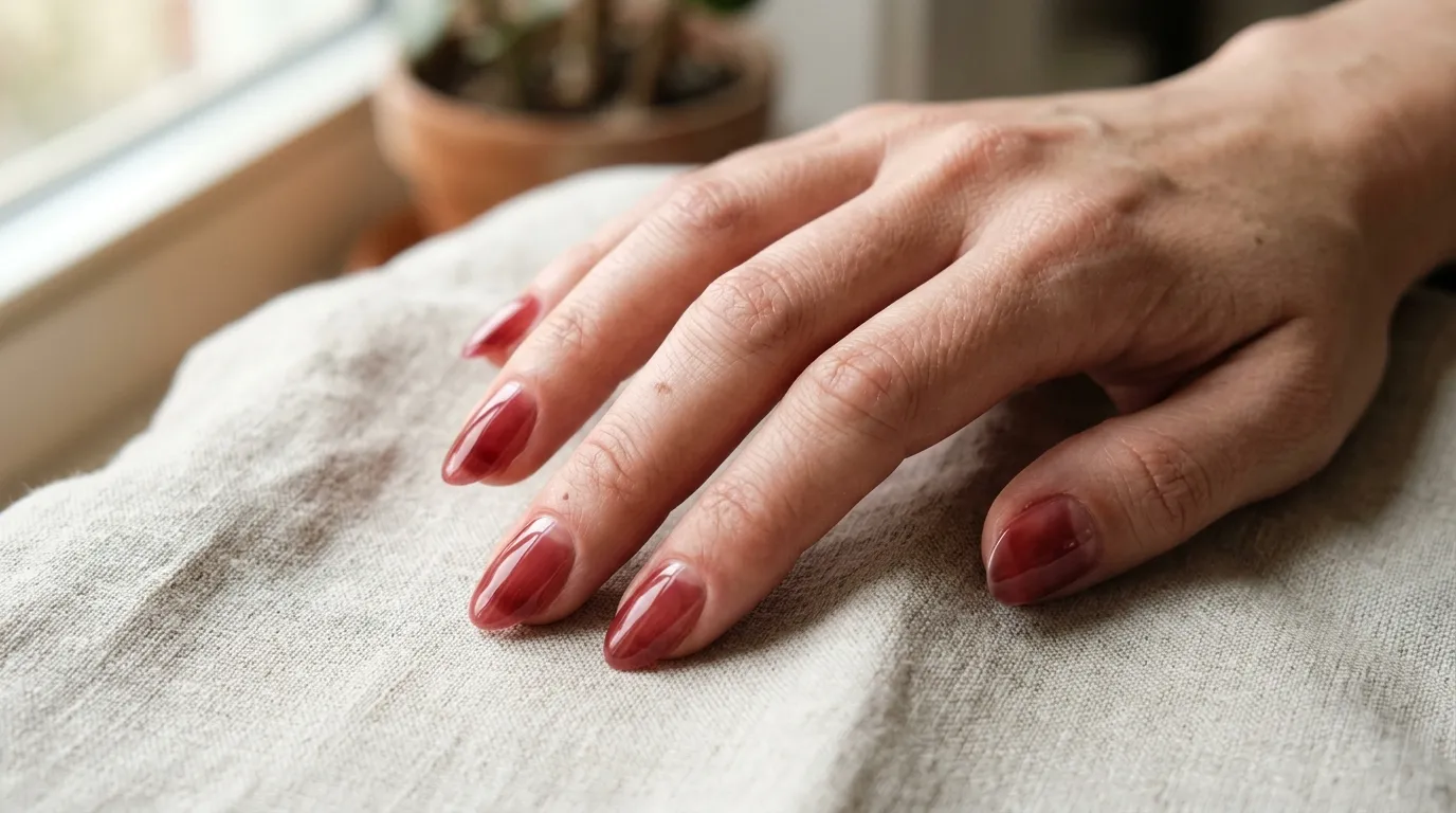 cute simple summer nails in milky white