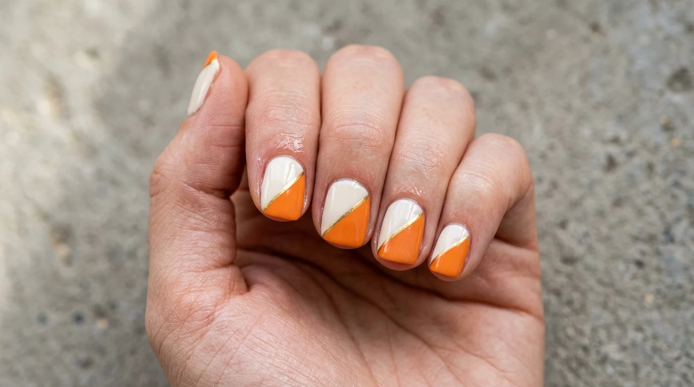 nail ideas for summer in warm coral