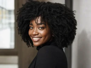 coiffure afro naturel volumineux, coiffure afro box braids, coiffure afro twist-out boucles.
