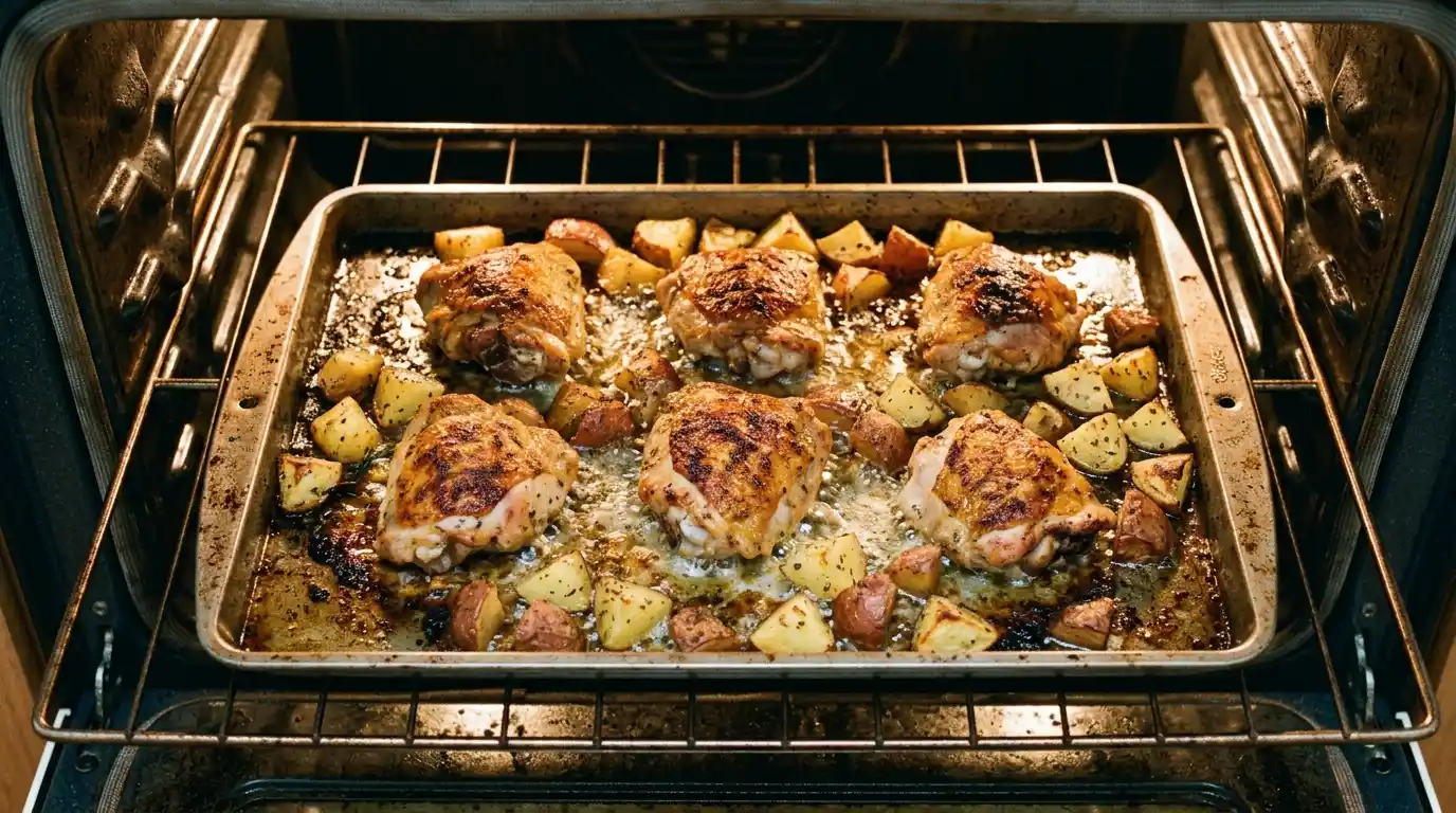 sheet pan chicken dinners thighs and potatoes, sheet pan chicken dinners fajita tray, sheet pan chicken dinners greek with feta.