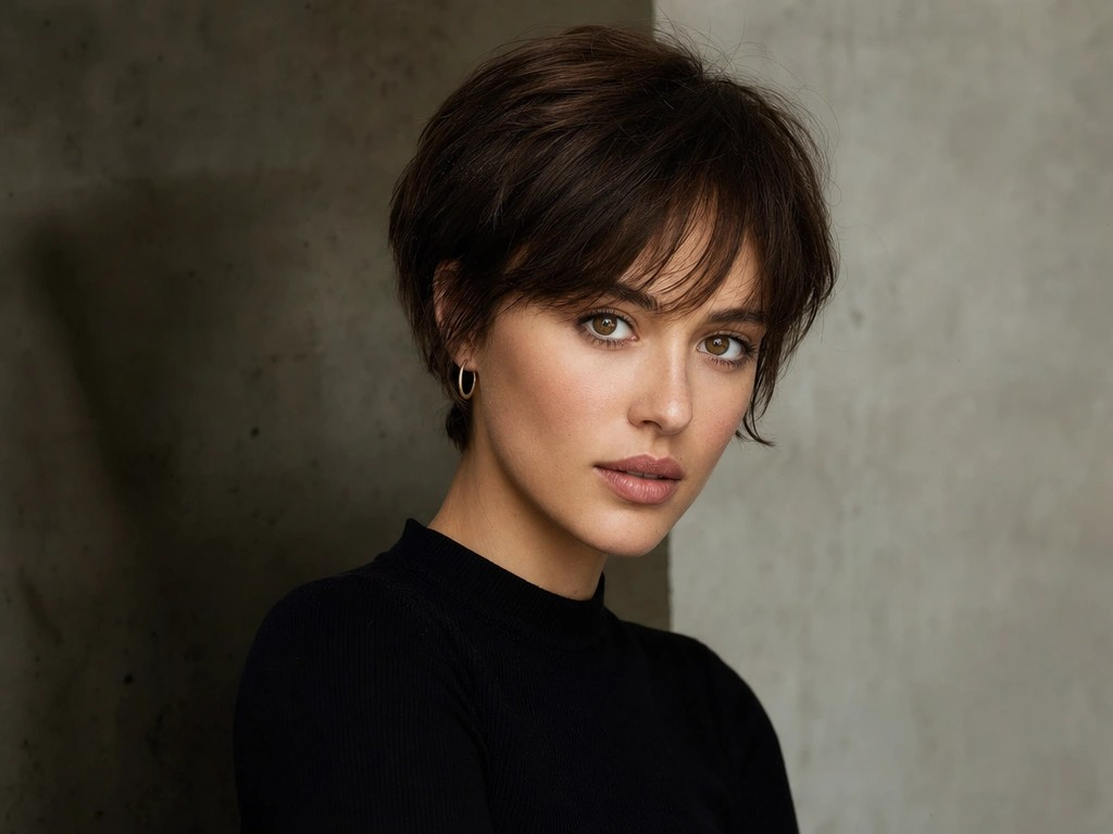 coupe courte femme pixie, coupe courte femme carré court, coupe courte femme avec frange