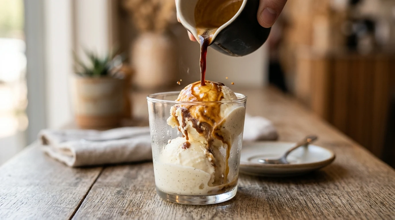 easy dessert recipes affogato with espresso, easy dessert recipes three ingredient peanut butter cookies, easy dessert recipes make ahead panna cotta