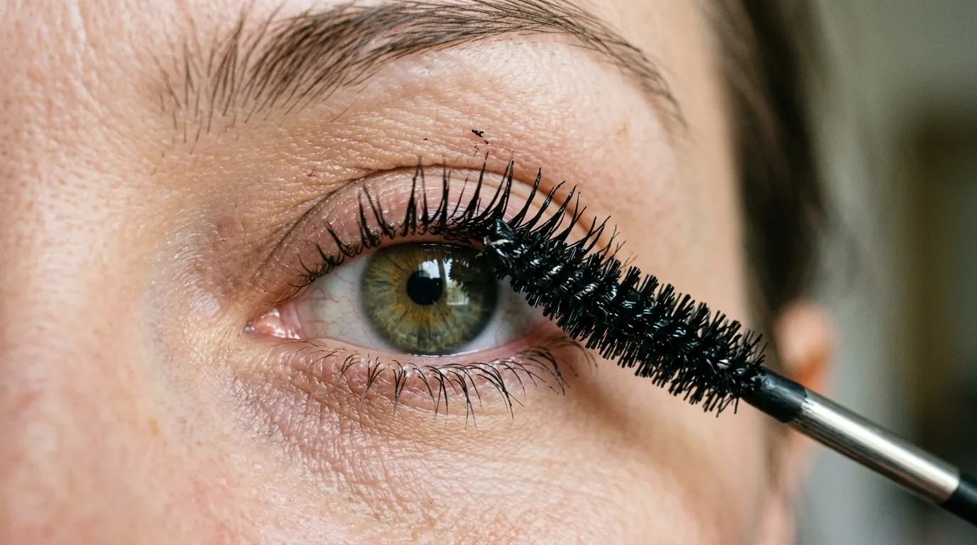 perfect eyelashes curled before mascara, perfect eyelashes separated with a spoolie, perfect eyelashes natural daytime look