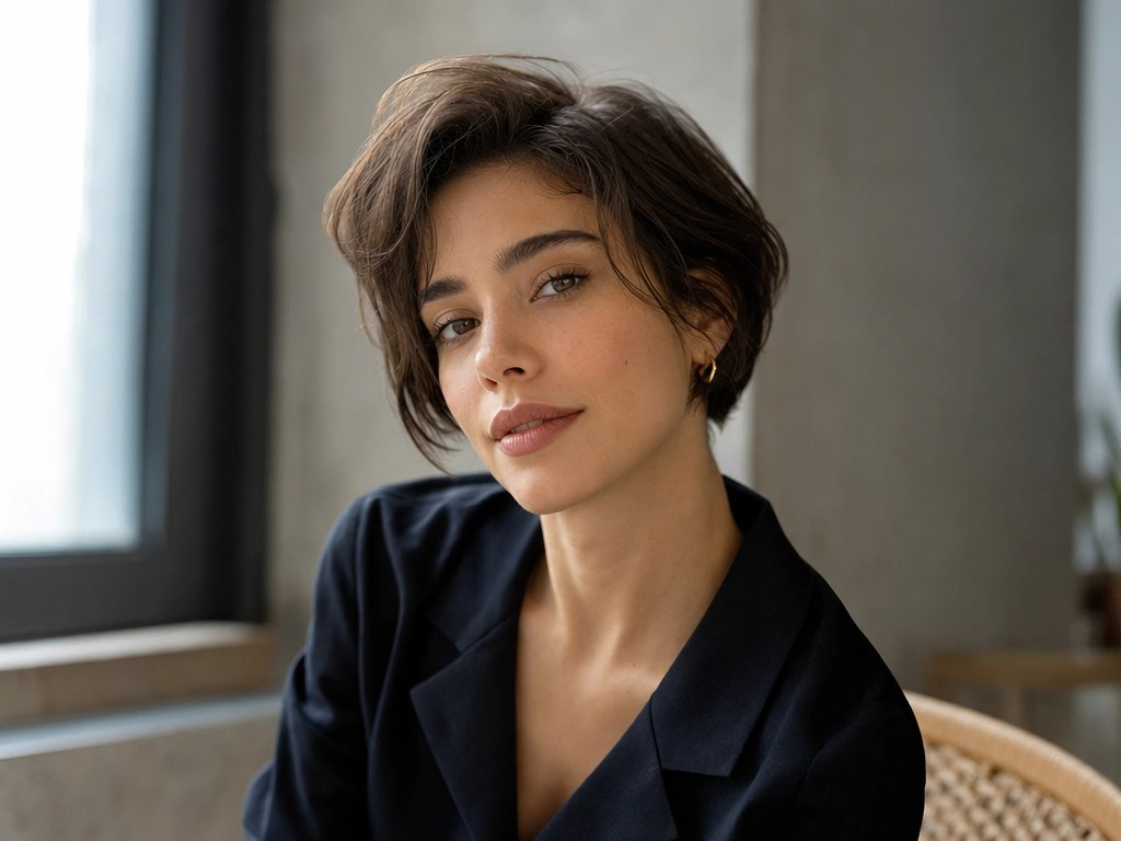 coupe courte femme pixie, coupe courte femme carré court, coupe courte femme avec frange
