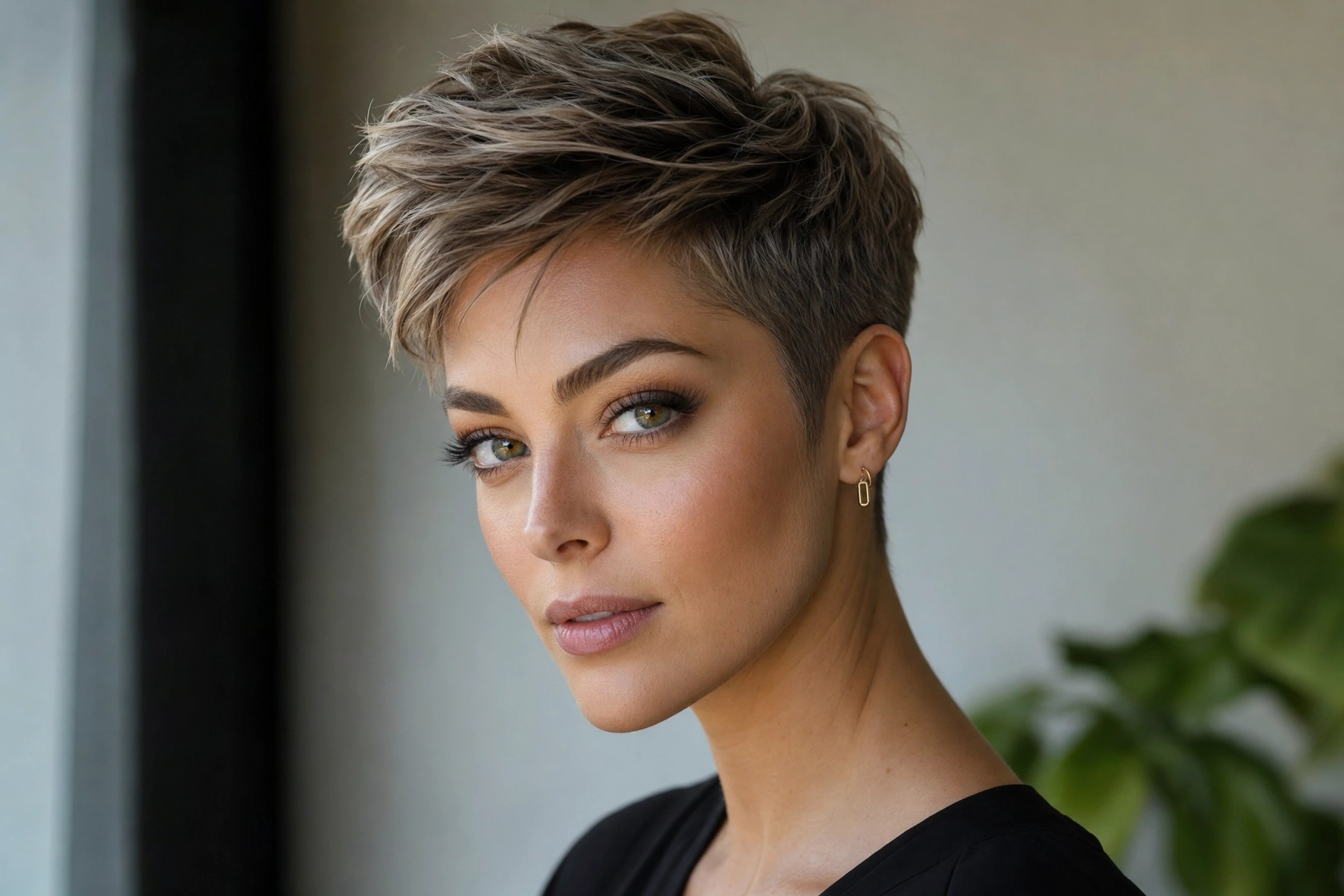coupe courte femme pixie, coupe courte femme carré court, coupe courte femme avec frange