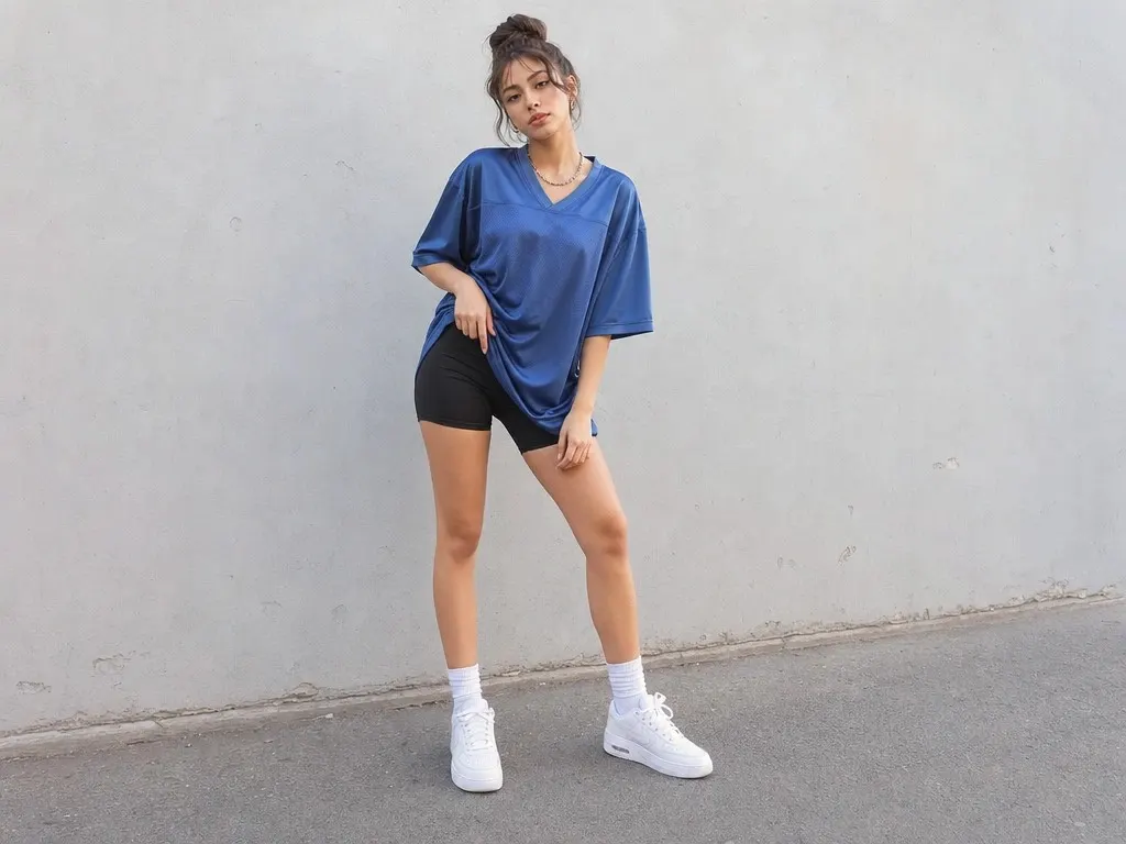 maillot de foot france look jean baggy, maillot de foot france porté en robe, maillot de foot france look supporter