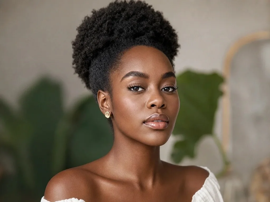 coiffure afro naturel volumineux, coiffure afro box braids, coiffure afro twist-out boucles.