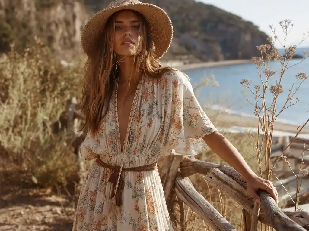 idée de tenue été look casual, idée de tenue été robe fluide, idée de tenue été total look blanc