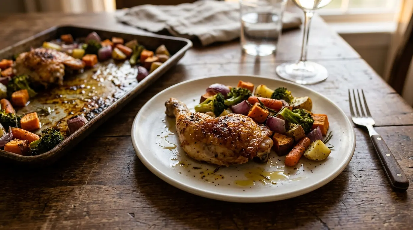 sheet pan chicken dinners thighs and potatoes, sheet pan chicken dinners fajita tray, sheet pan chicken dinners greek with feta.