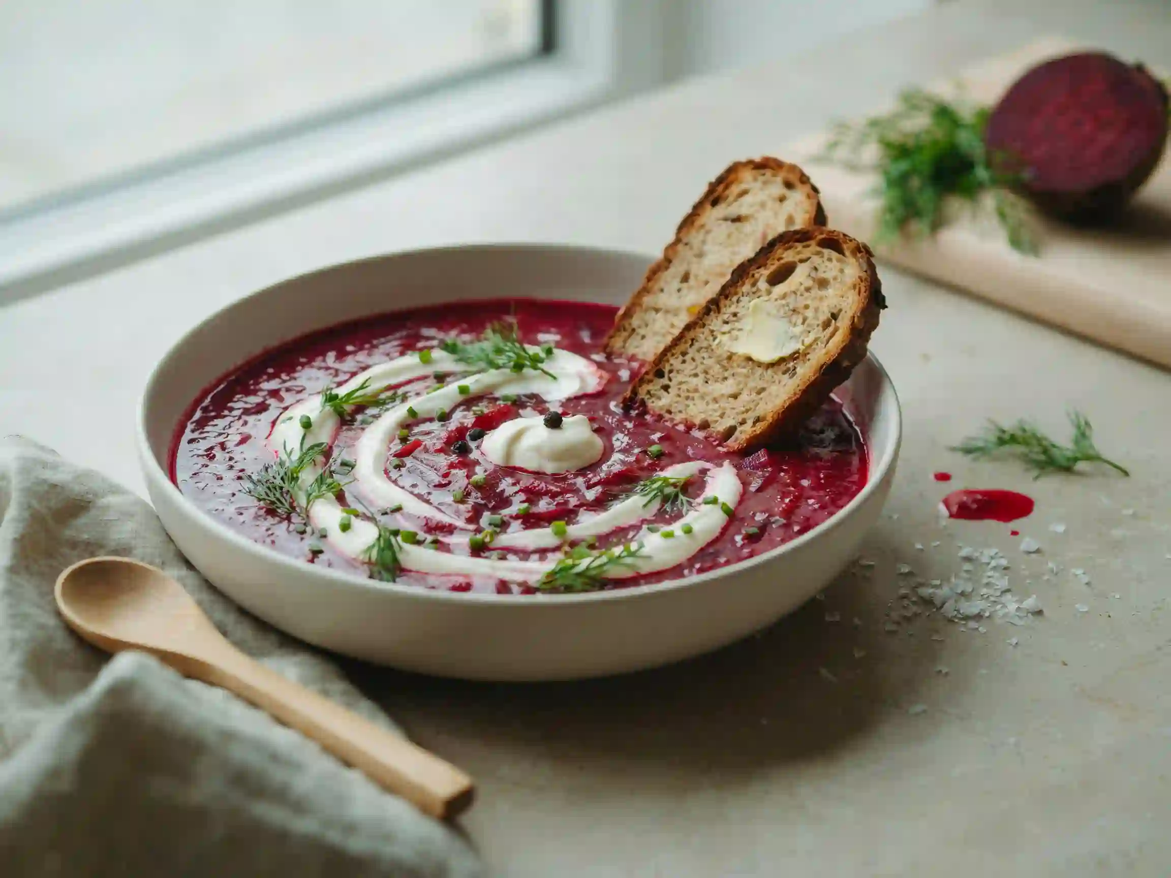 soupe froide gaspacho, soupe froide de concombre, soupe froide de betterave
