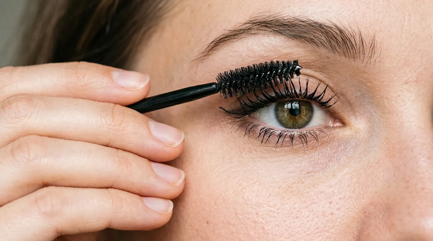 perfect eyelashes curled before mascara, perfect eyelashes separated with a spoolie, perfect eyelashes natural daytime look