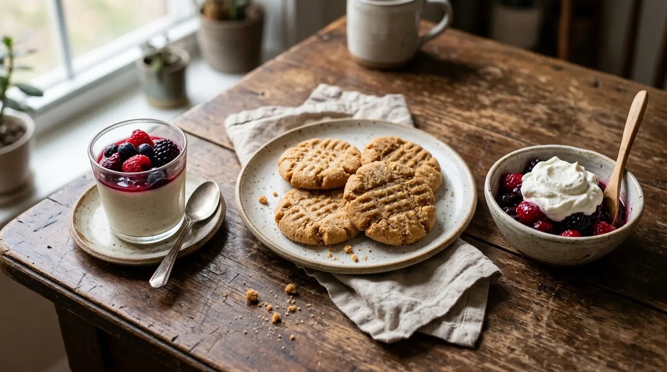 easy dessert recipes affogato with espresso, easy dessert recipes three ingredient peanut butter cookies, easy dessert recipes make ahead panna cotta