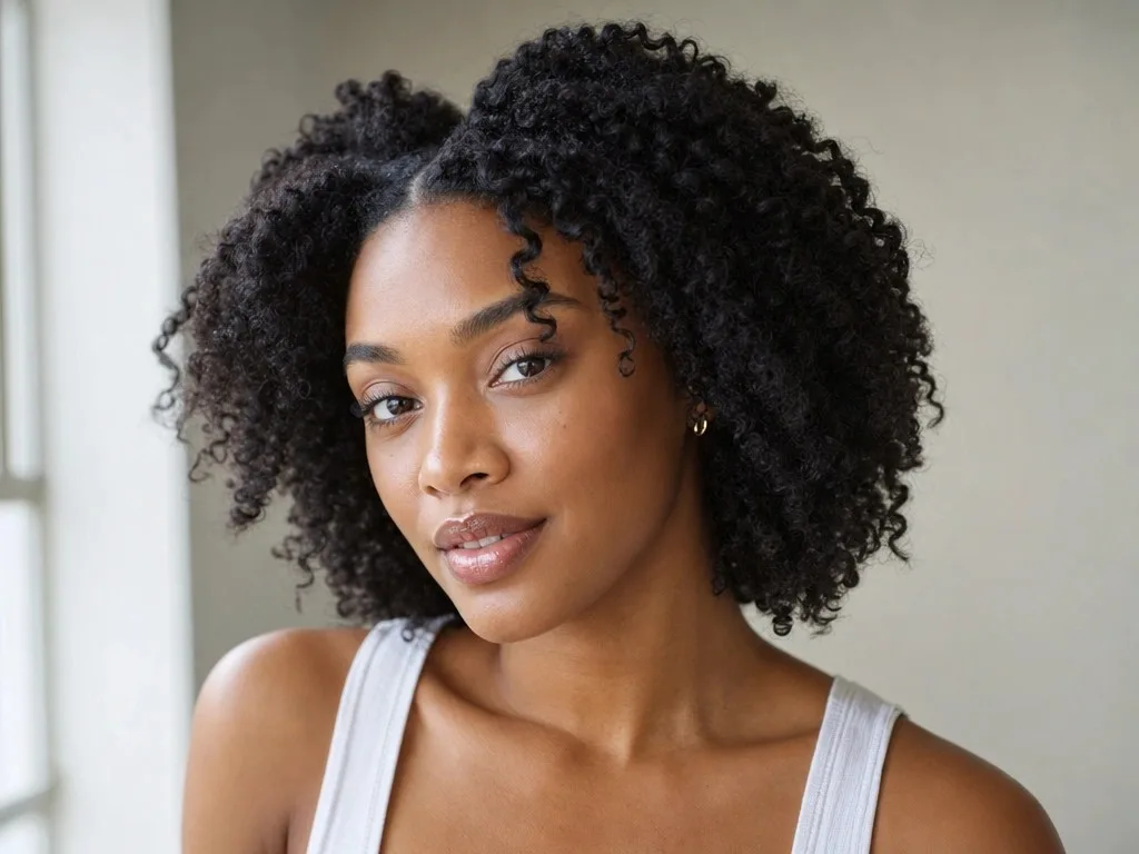 coiffure afro naturel volumineux, coiffure afro box braids, coiffure afro twist-out boucles.