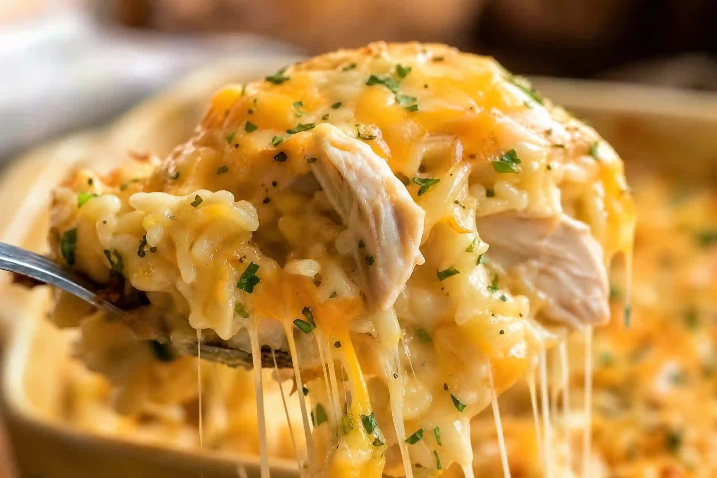 chicken casserole recipes creamy chicken and rice bake,easy chicken casserole recipes cheesy golden top in a dish,chicken casserole recipes served warm on a plate.