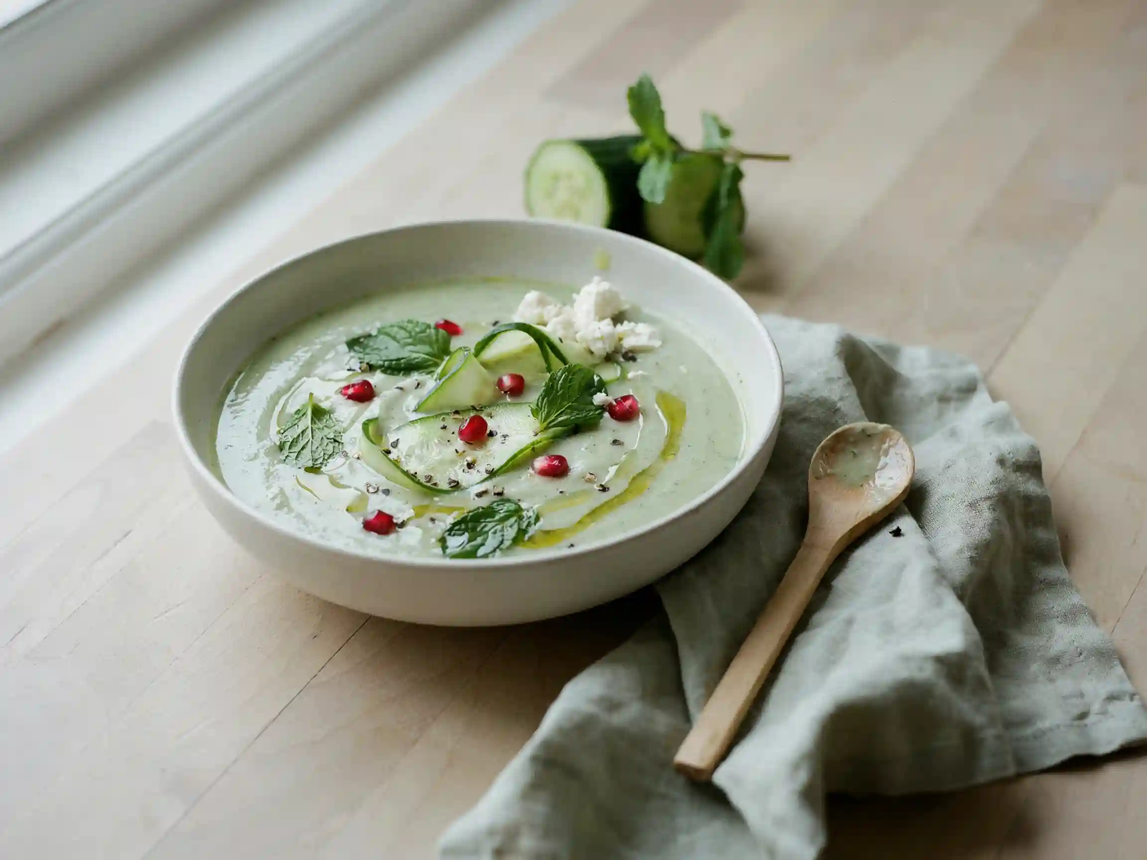 soupe froide gaspacho, soupe froide de concombre, soupe froide de betterave