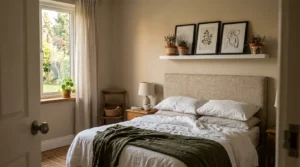 diy room decor fabric wrapped headboard