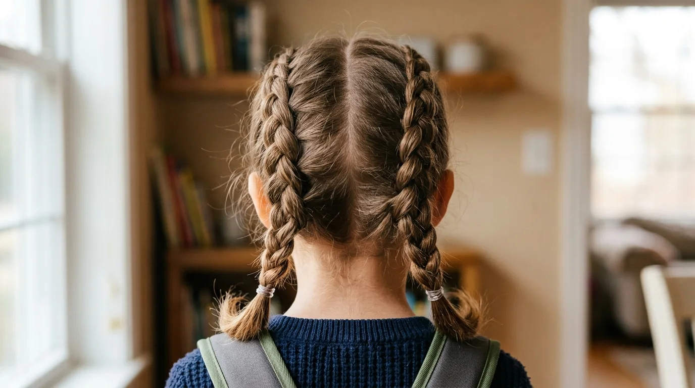 6. Boxer braids, two Dutch braids straight back