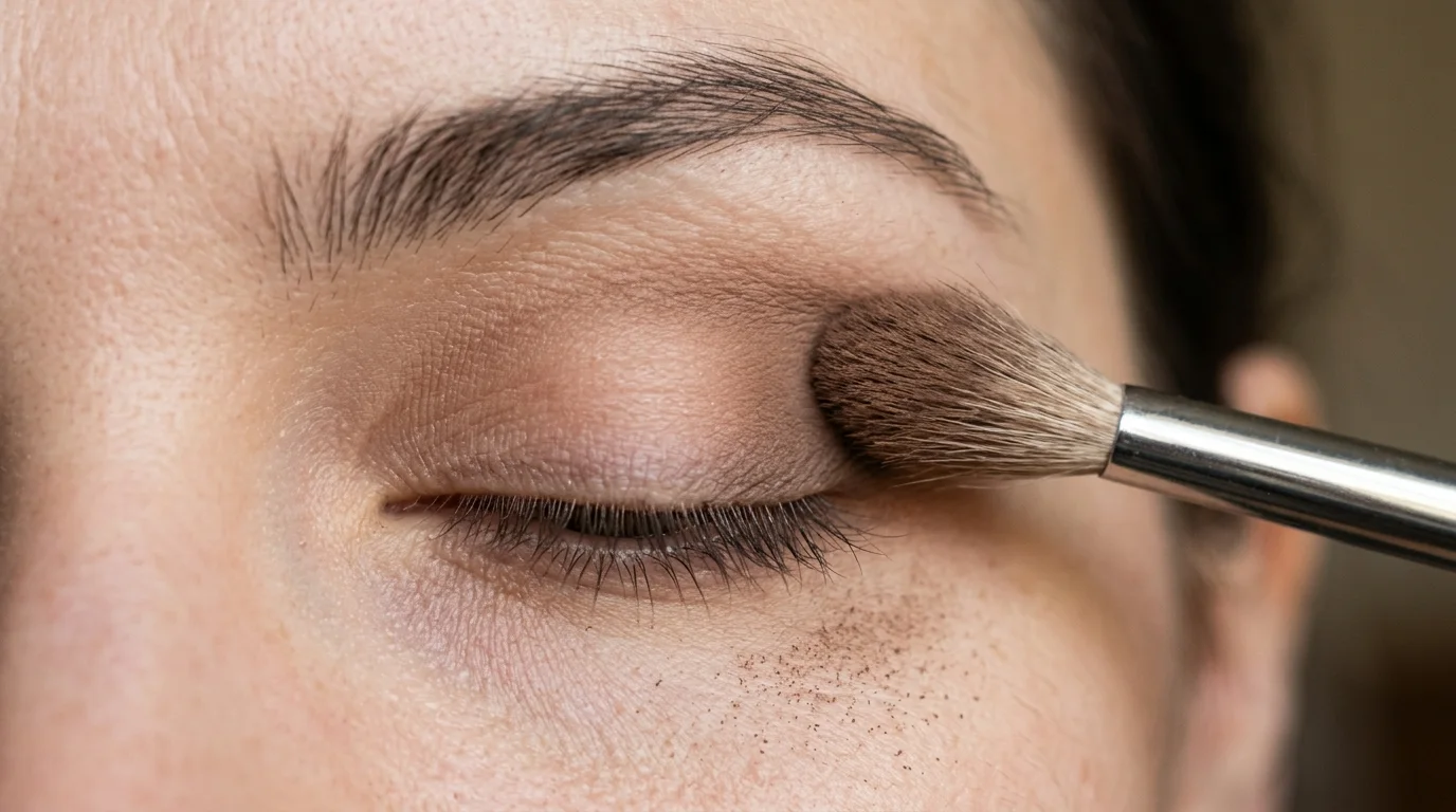 no lashes makeup look with tightlined