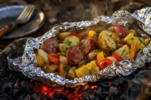 easy summer dinner recipes with garlic butter chicken in one pan,one-pan easy summer dinner recipes with zucchini and tomatoes,quick easy summer dinner recipes on a rustic wooden table