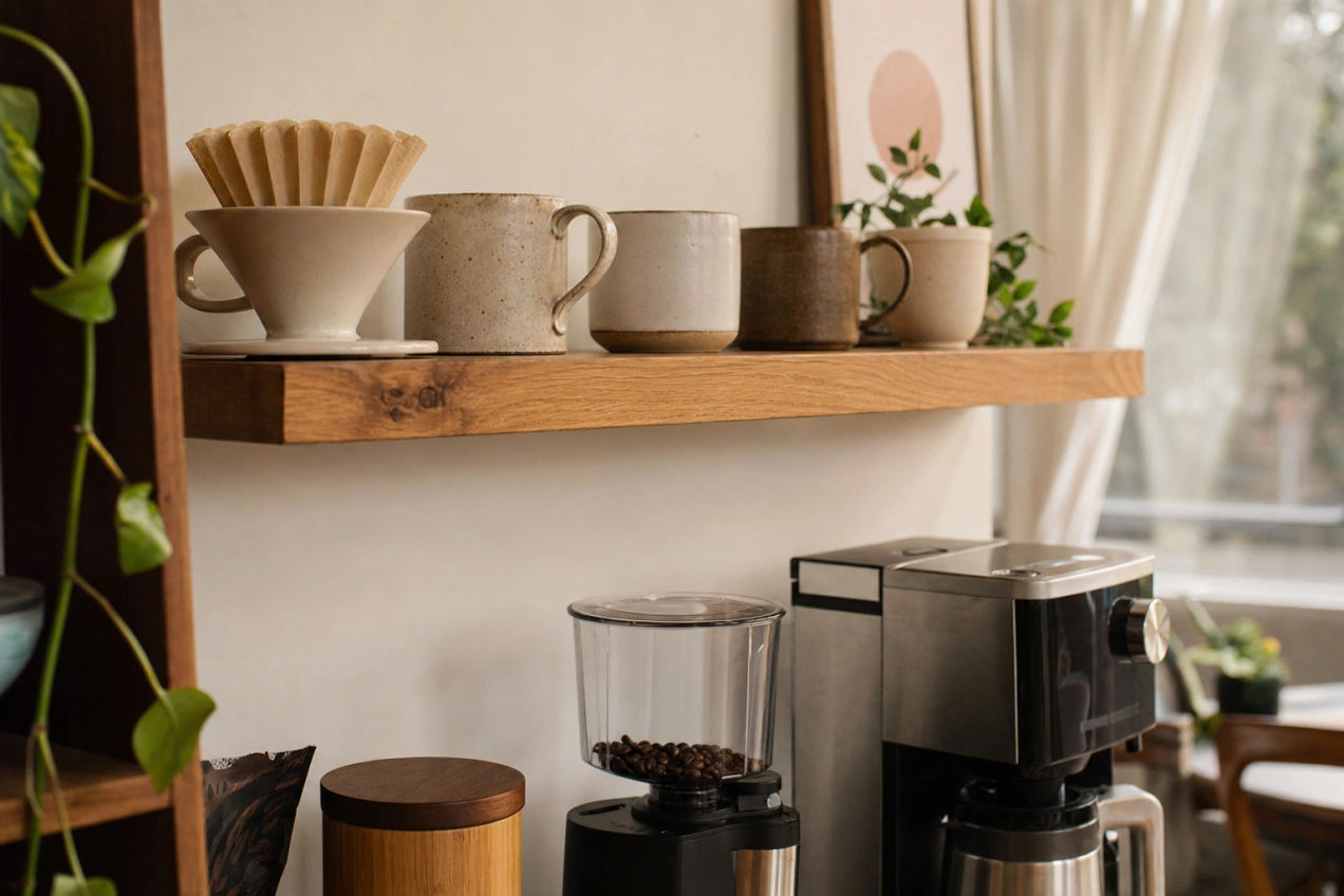 coffee station ideas home, small coffee station setup, coffee bar counter inspiration