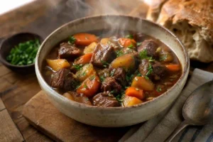 crockpot meals hearty beef stew with potatoes and carrots,easy crockpot meals slow cooker beef stew in a bowl,crockpot meals rich beef stew served with crusty bread
