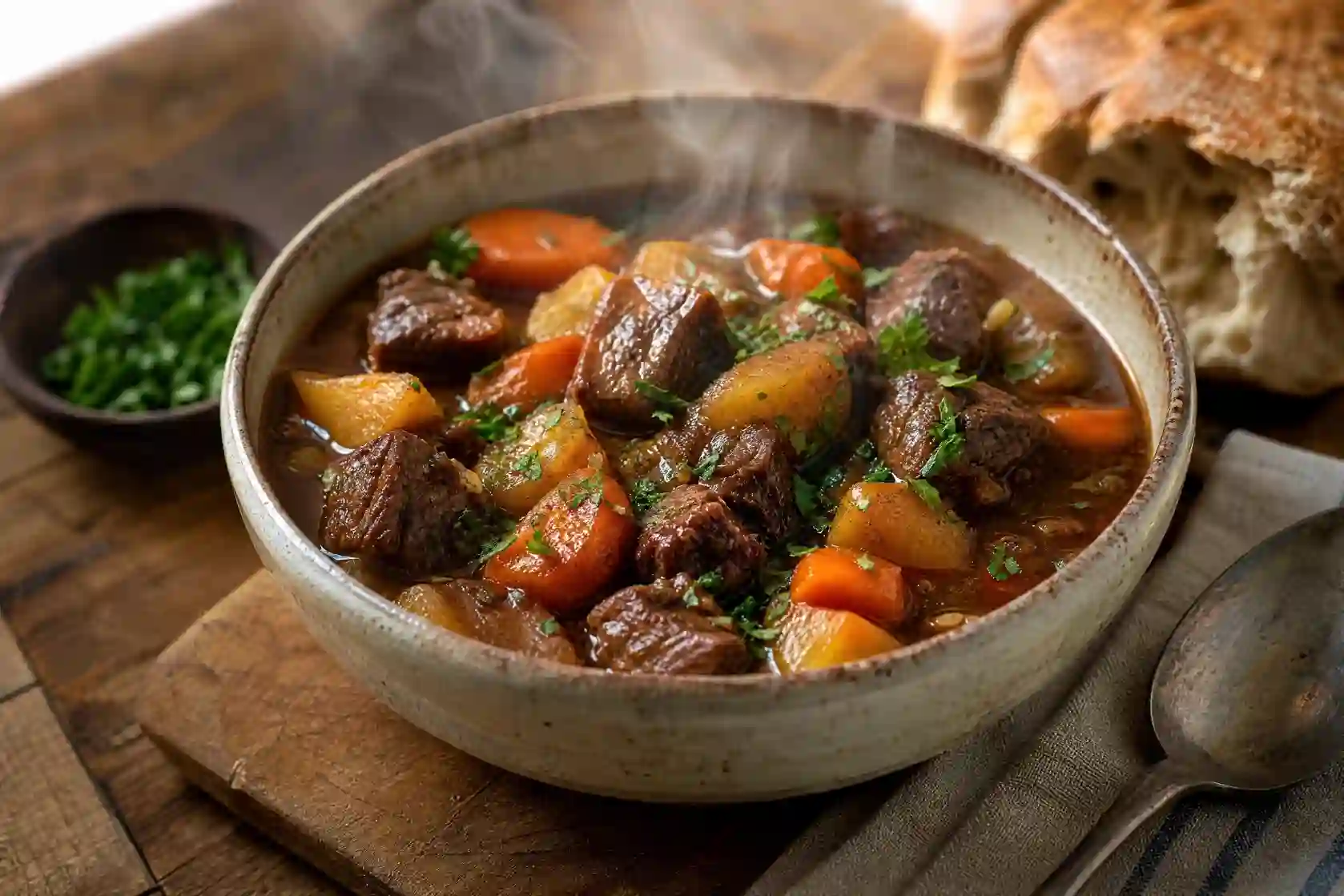 crockpot meals hearty beef stew with potatoes and carrots,easy crockpot meals slow cooker beef stew in a bowl,crockpot meals rich beef stew served with crusty bread