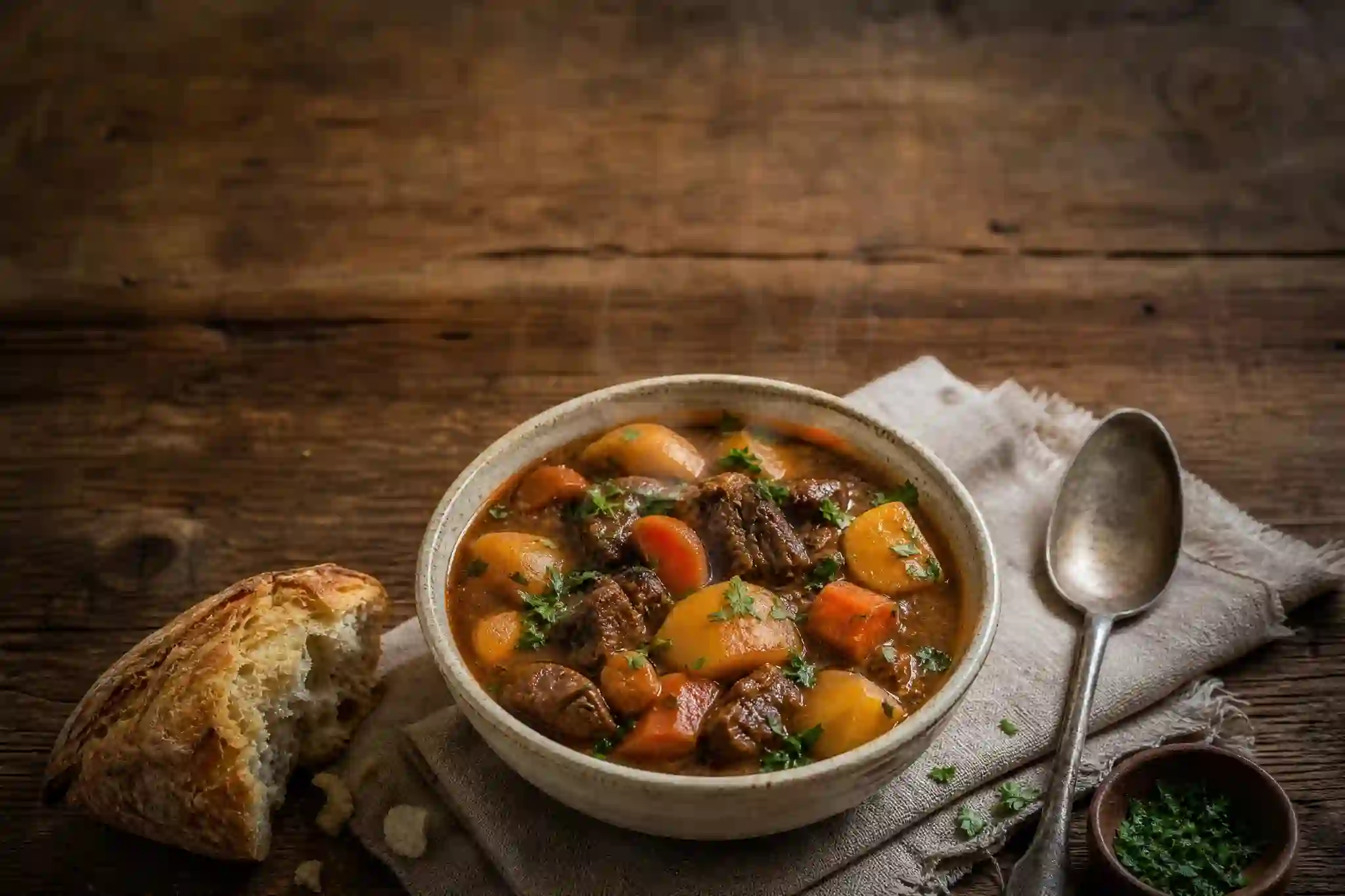 crockpot meals hearty beef stew with potatoes and carrots,easy crockpot meals slow cooker beef stew in a bowl,crockpot meals rich beef stew served with crusty bread