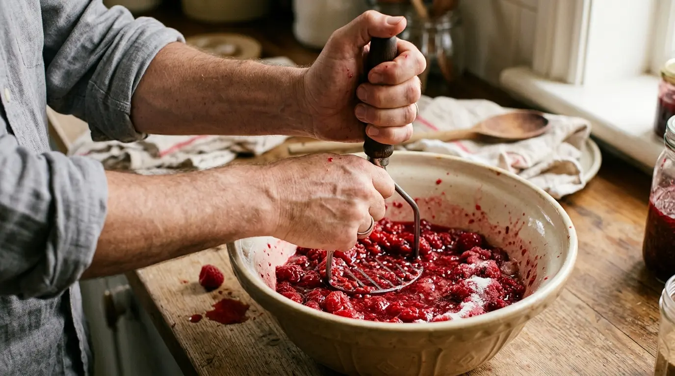 2. Use slightly underripe berries in the mix