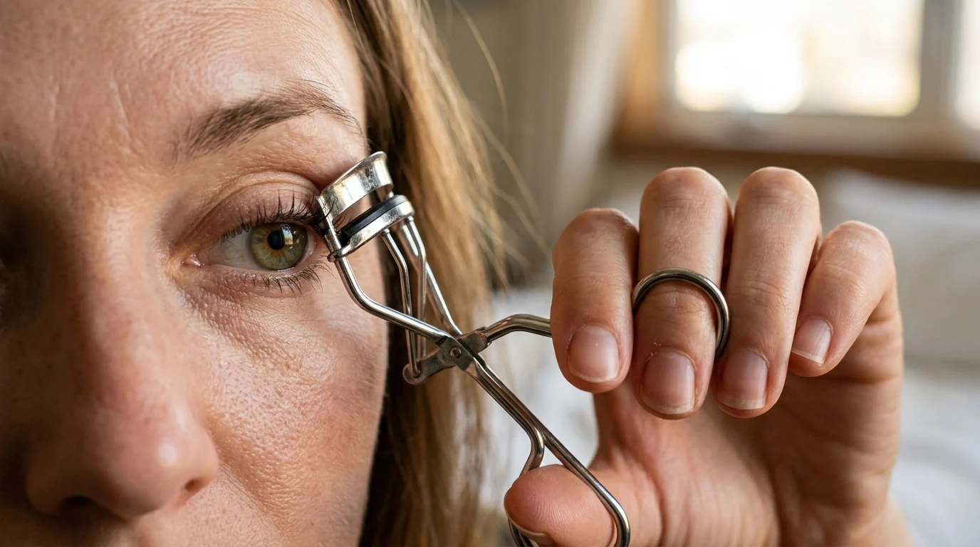 no lashes makeup look with tightlined