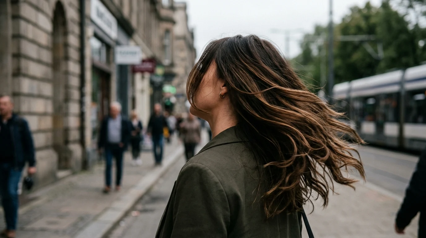 espresso brown hair in natural daylight