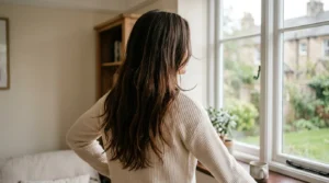 1. Stretch the hair before parting