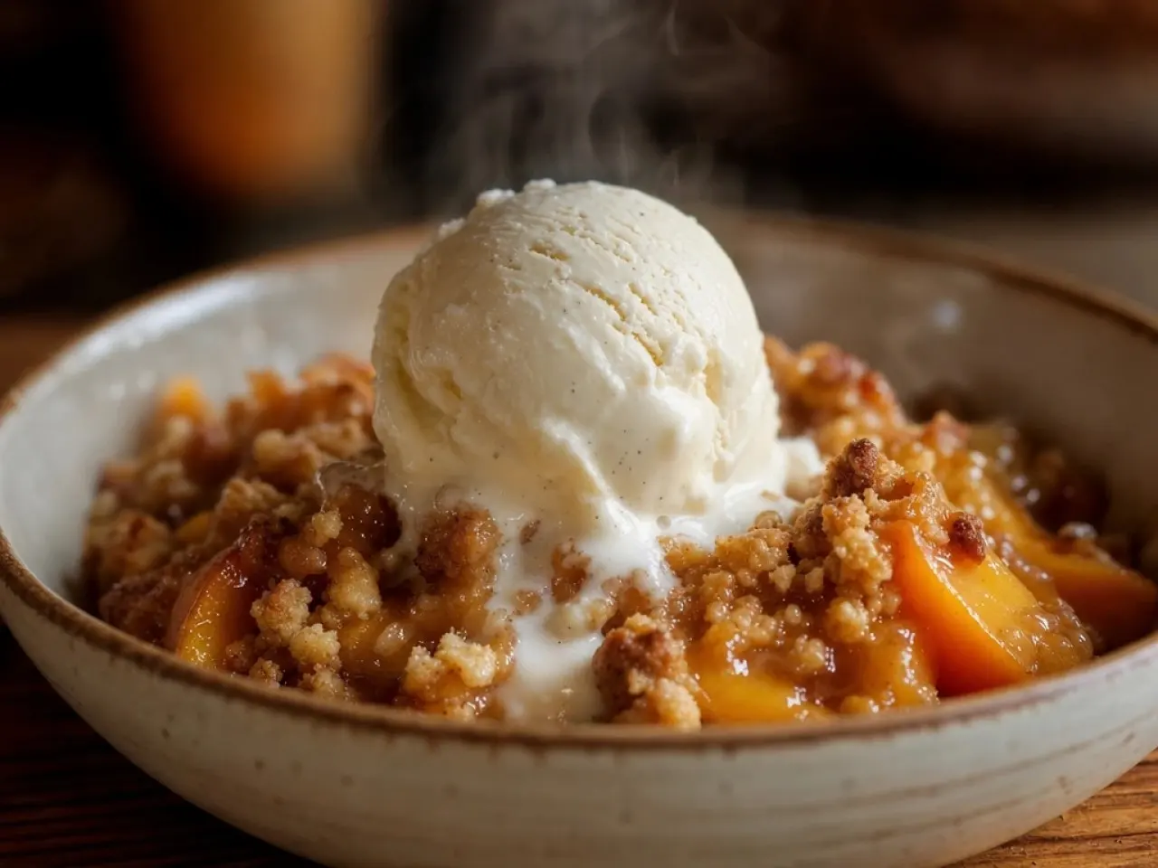 peach crumble recipe, easy peach crumble recipe, peach crumble recipe with oats