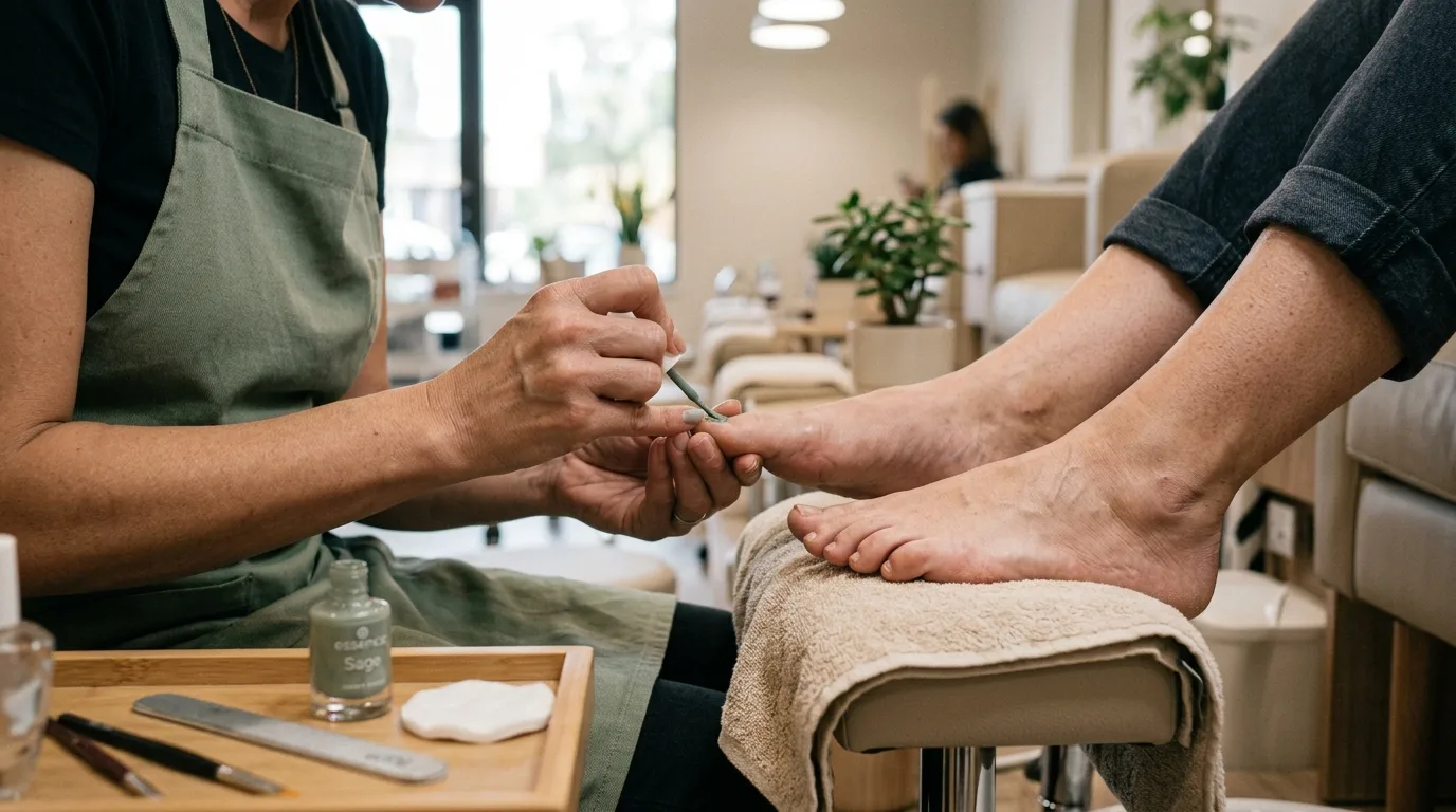 pedicure 2026 trends milky white toes