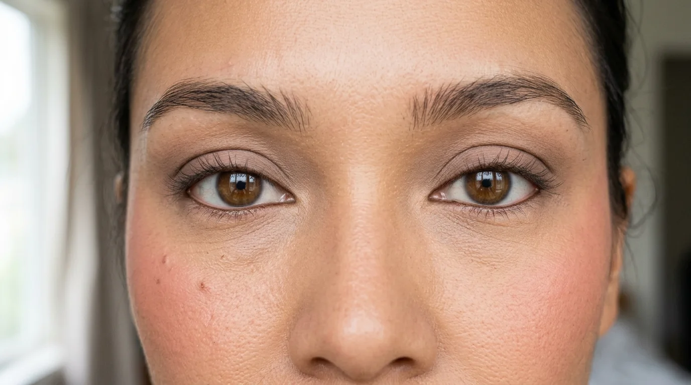 no lashes makeup look with tightlined