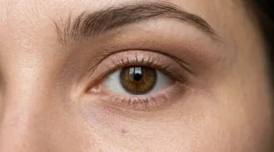 no lashes makeup look with tightlined