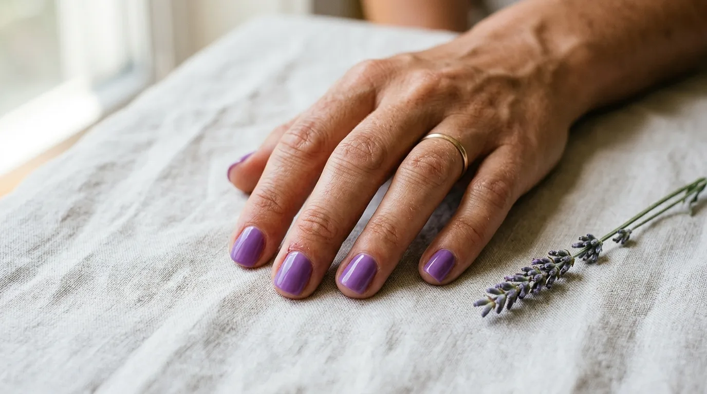 1. Lilla lattiginoso su unghie corte