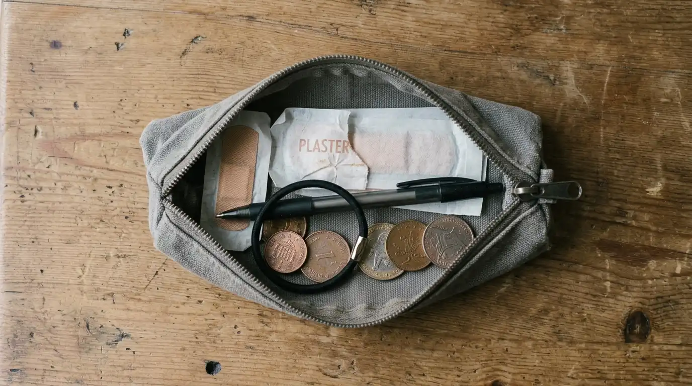 12. A small first week kit in the bag