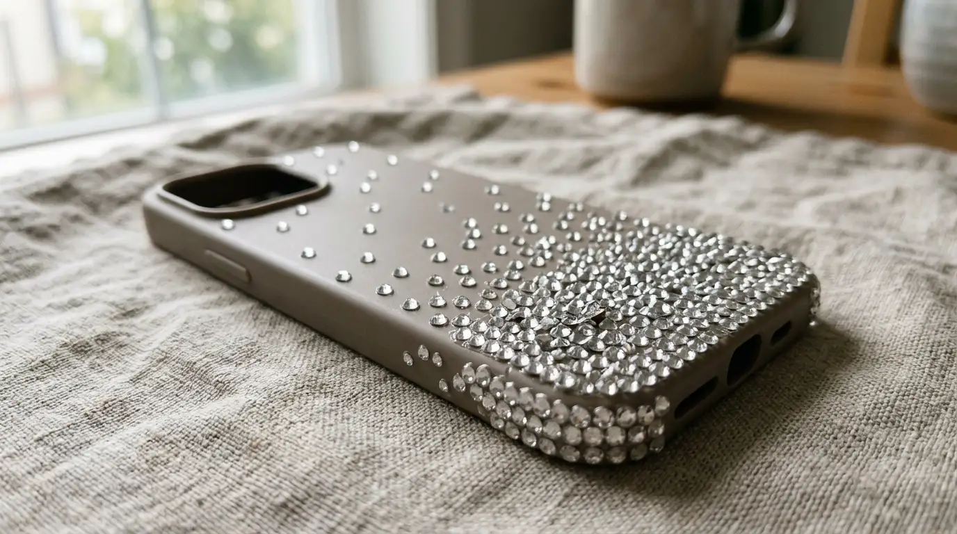 1. Blinged phone case