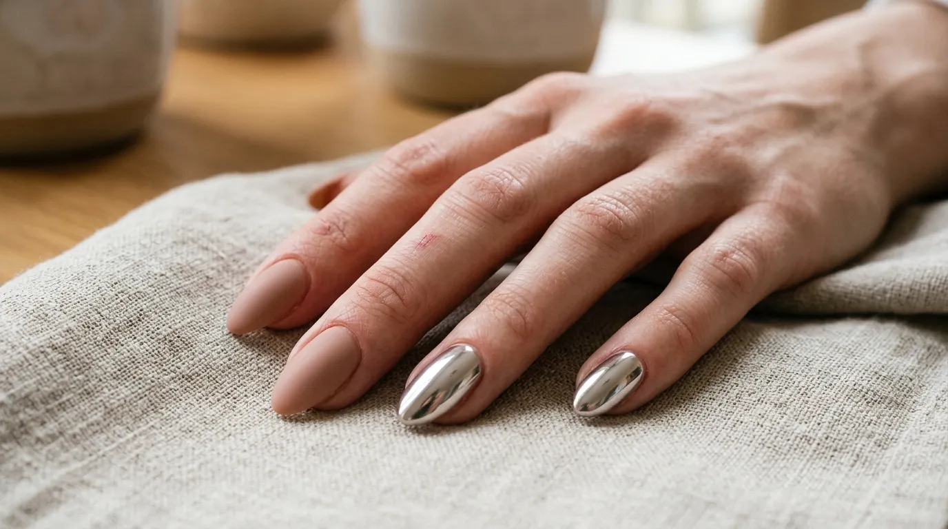 7. Chrome on two nails only